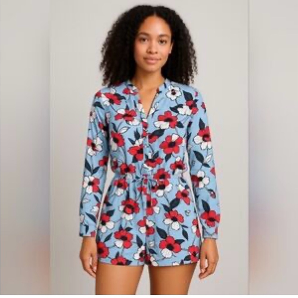 Floral Long Sleeve Romper